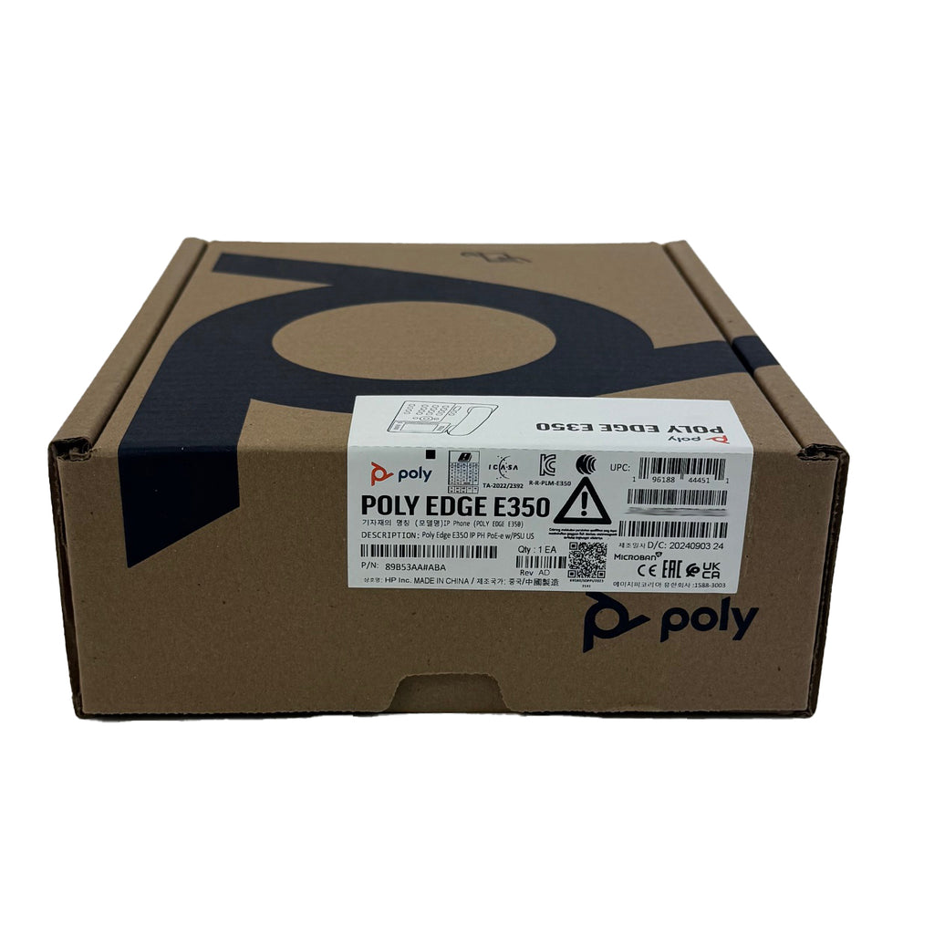 Poly Edge E350 IP Phone & PoE (2200-87010-025) – Atlas Phones