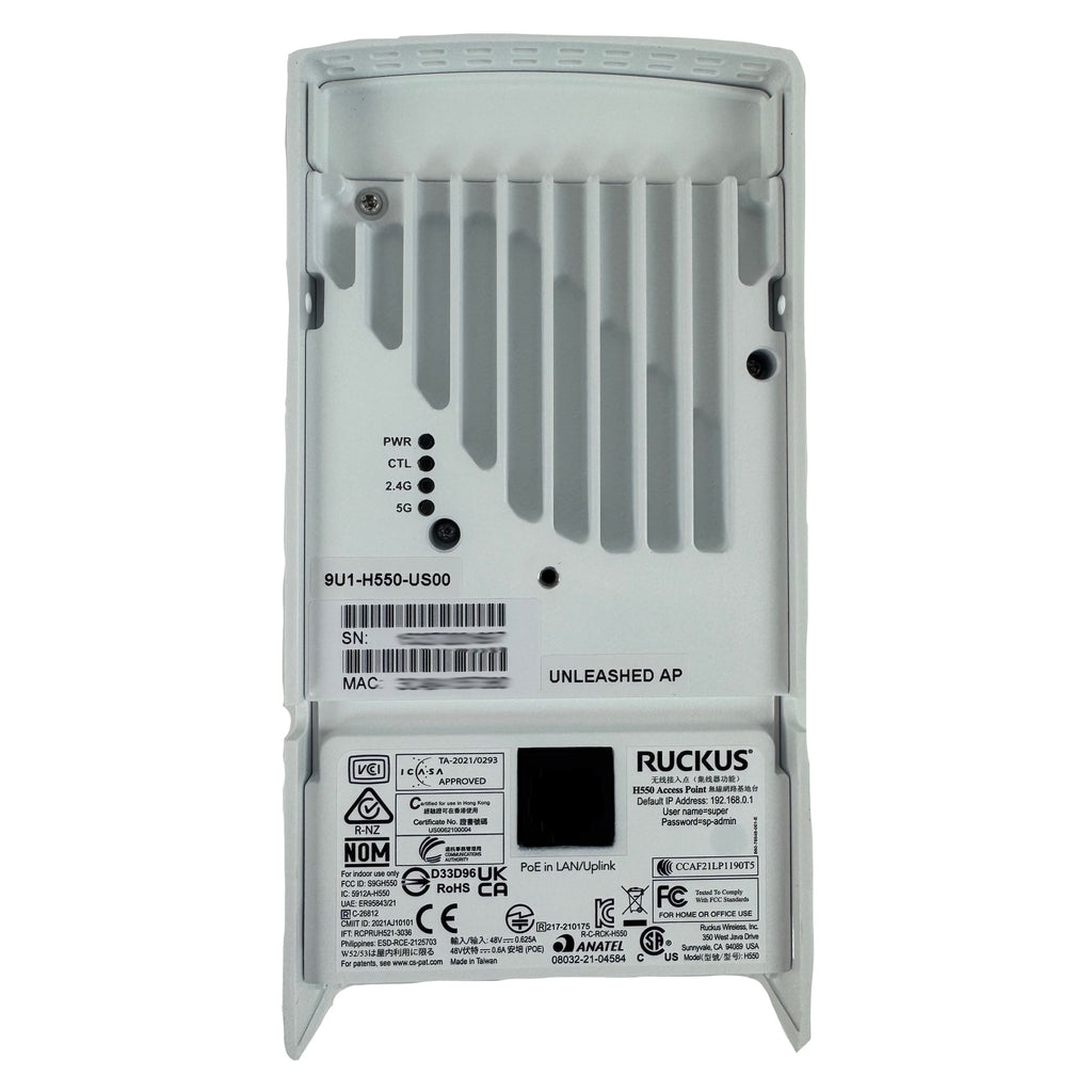 H550 Ruxkus Ruckus Zoneflex H550 UNLEASHED Wall Mounted Access Point (9U1-H550-US0 ...