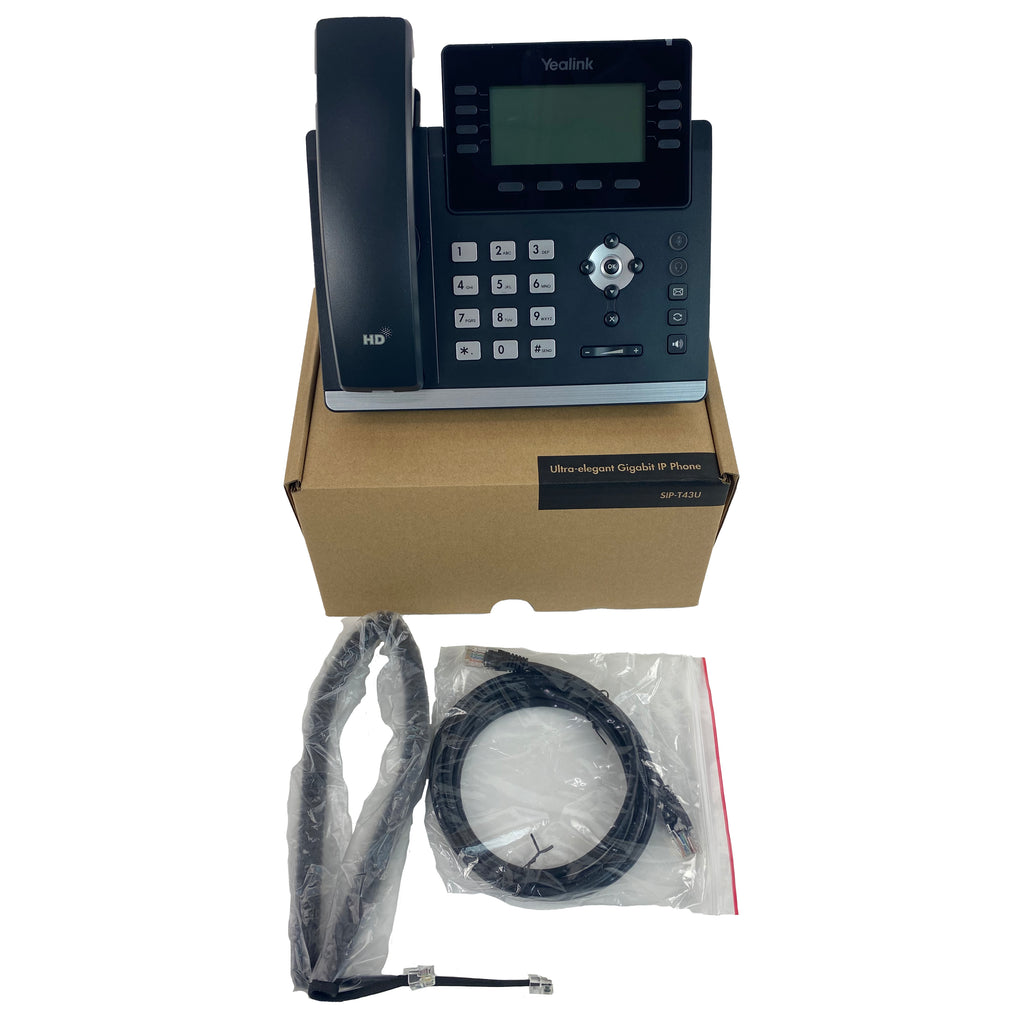 Téléphone IP Yealink Telefonia T43u - 12 Comptes SIP PoE Téléphone IP Yealink Telefonia T43u - 12 Comptes SIP PoE