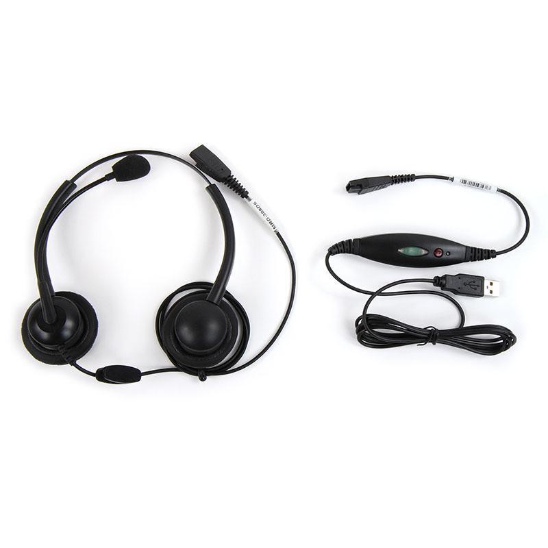 Mairdi MRD-308DS Noise Cancellation Headset W/ MRD-USB001 QD Cord