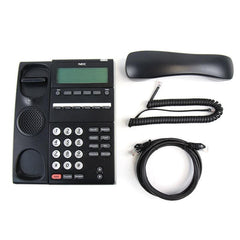 NEC DT300 Phone - 6-Line Office Telephone, Refurbished With 1-Year Warranty (Black)