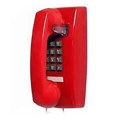Cortelco 2554 Basic Wall Mount Phone (Red) (255447-VBA-20M)